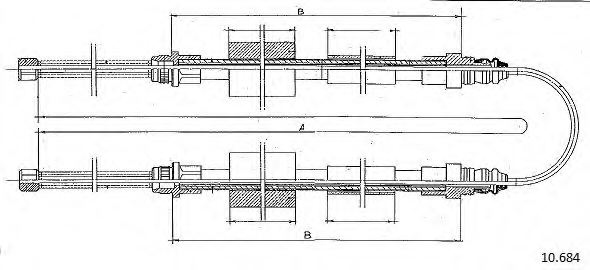 CABOR 10.684 Cable, parking brake
